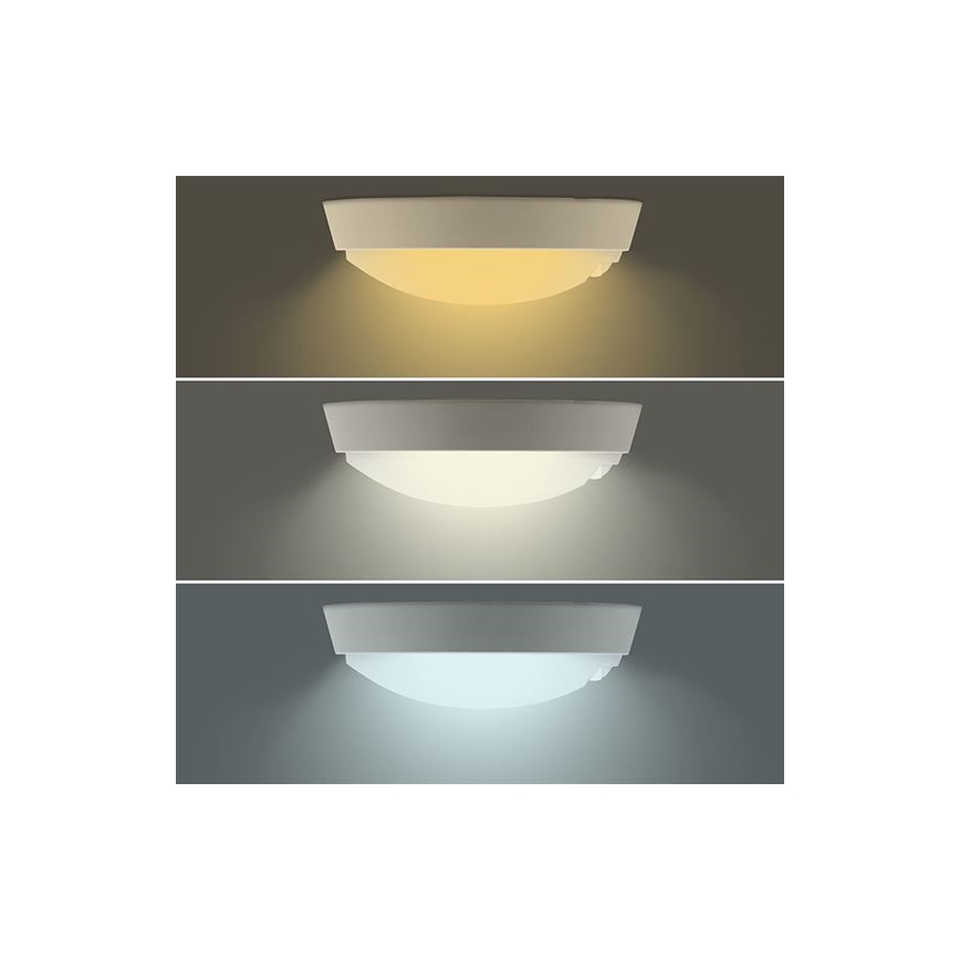LED уличный настенный светильник с комбинированным датчиком 2 в 1 LED/20W/230V 3000/4000/6500K IP65 диаметр 22 см
