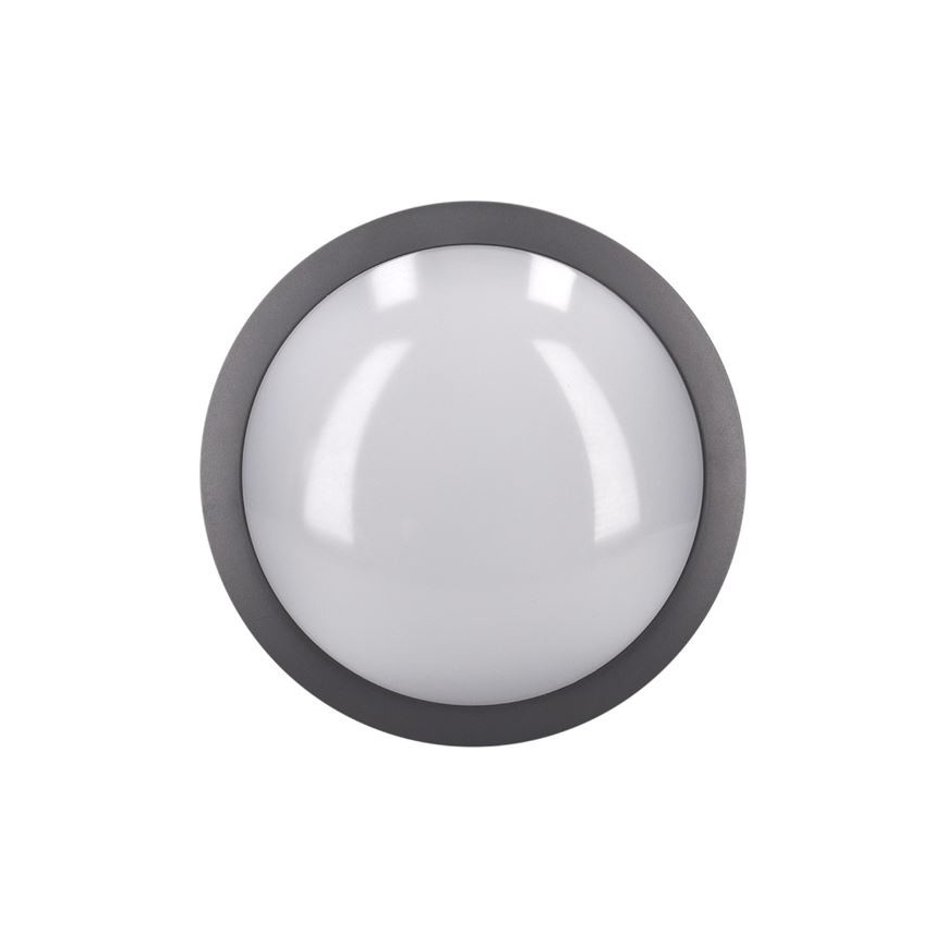 Вуличний світлодіодний стельовий світильник з датчиком SIENA LED/20W/230V 4000K діаметр 23 см IP54