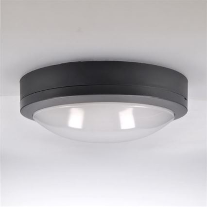 Вуличний світлодіодний стельовий світильник з датчиком SIENA LED/20W/230V 4000K діаметр 23 см IP54