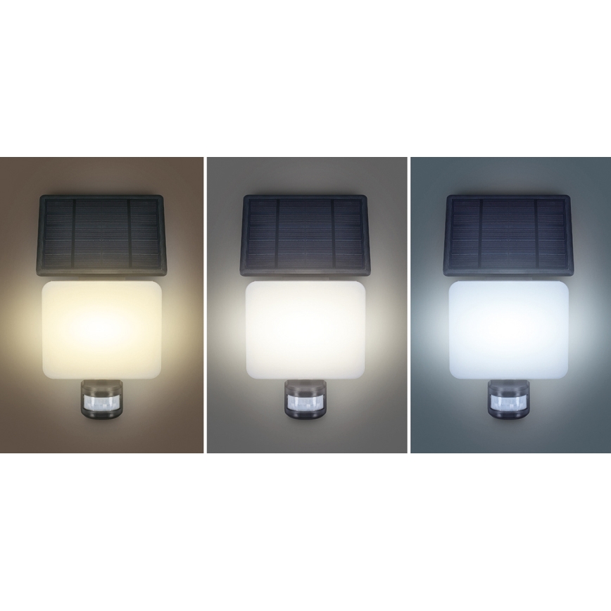Светодиодный прожектор на солнечной батарее с датчиком движения LED/11W/3,7V 4400mAh 3000K/4000K/6500K IP54