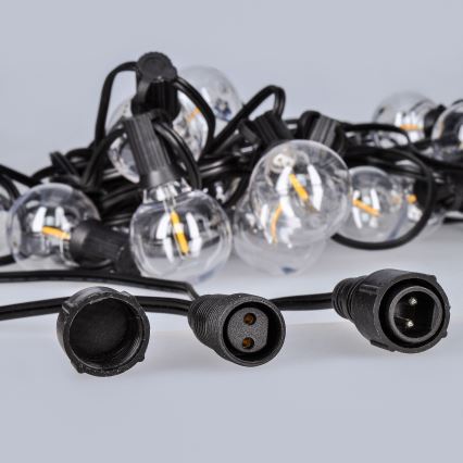 Светодиодная уличная декоративная гирлянда GARLAND 25xE12 20м IP44 теплый белый