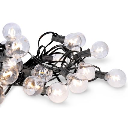 Светодиодная уличная декоративная гирлянда GARLAND 25xE12 20м IP44 теплый белый