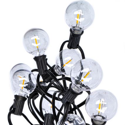 Светодиодная уличная декоративная гирлянда GARLAND 25xE12 20м IP44 теплый белый