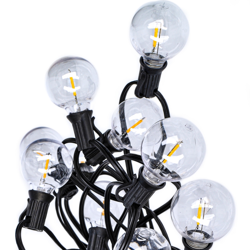 Светодиодная уличная декоративная гирлянда GARLAND 25xE12 20м IP44 теплый белый