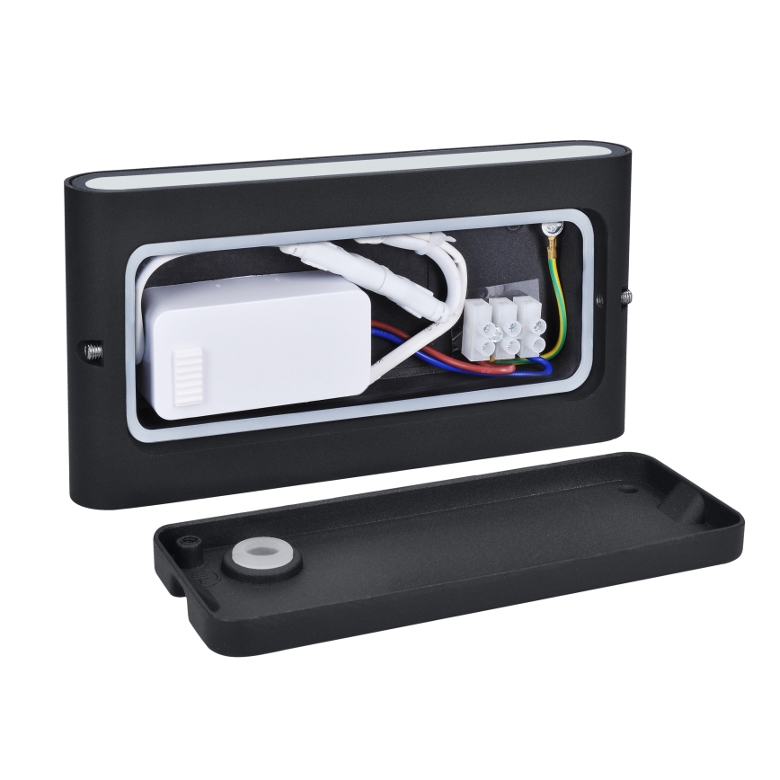 Вуличний світлодіодний настінний світильник MODENA LED/12W/230V 3000/4000/6000K IP54 чорний