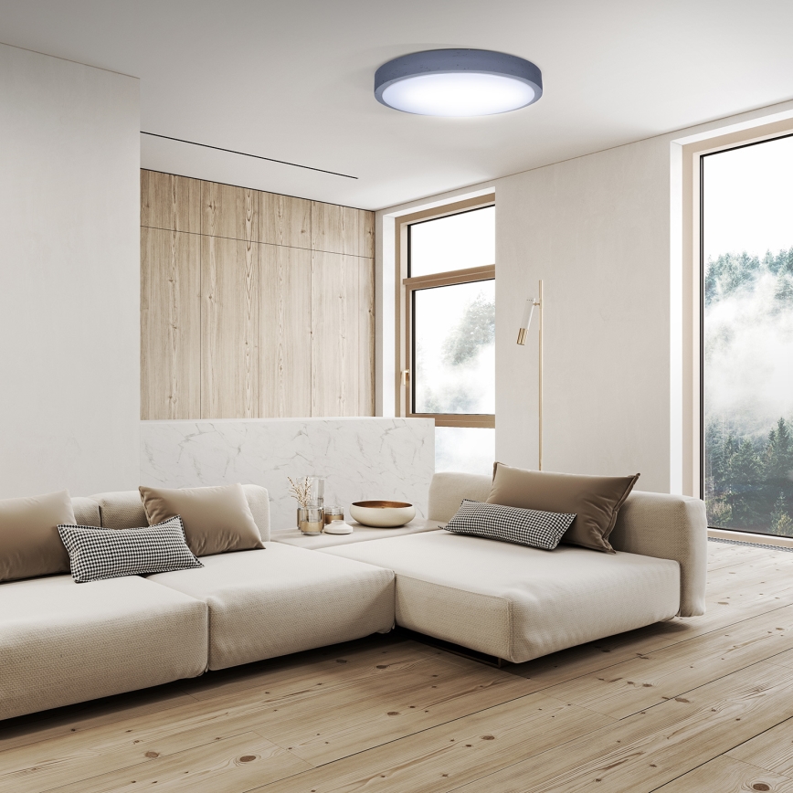 Світлодіодний стельовий світильник з регулюванням яскравості GREY LED/60W/230V 3000-6500K сірий діаметр 49 см + пульт дистанційного керування