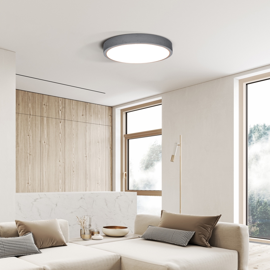 Світлодіодний стельовий світильник з регулюванням яскравості GREY LED/60W/230V 3000-6500K сірий діаметр 49 см + пульт дистанційного керування