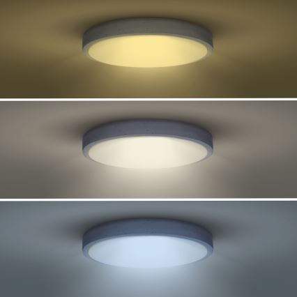 Світлодіодний стельовий світильник з регулюванням яскравості GREY LED/60W/230V 3000-6500K сірий діаметр 49 см + пульт дистанційного керування