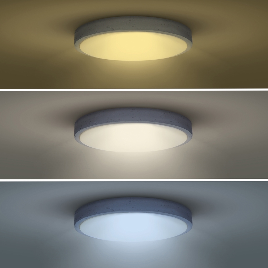 Світлодіодний стельовий світильник з регулюванням яскравості GREY LED/60W/230V 3000-6500K сірий діаметр 49 см + пульт дистанційного керування