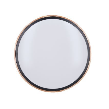 Світильник стельовий світлодіодний димований IRON OAK LED/48W/230V 3000-6500K дуб діам. 40 см + дистанційне керування