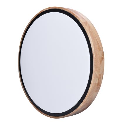 Світлодіодний стельовий світильник з регулюванням яскравості IRON OAK LED/60W/230V 3000-6500K дуб діаметр 51 см + пульт дистанційного керування