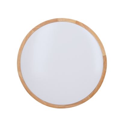 Світлодіодний стельовий світильник з регулюванням яскравості SOLID OAK LED/48W/230V 3000-6500K дуб діаметр 39 см + пульт дистанційного керування