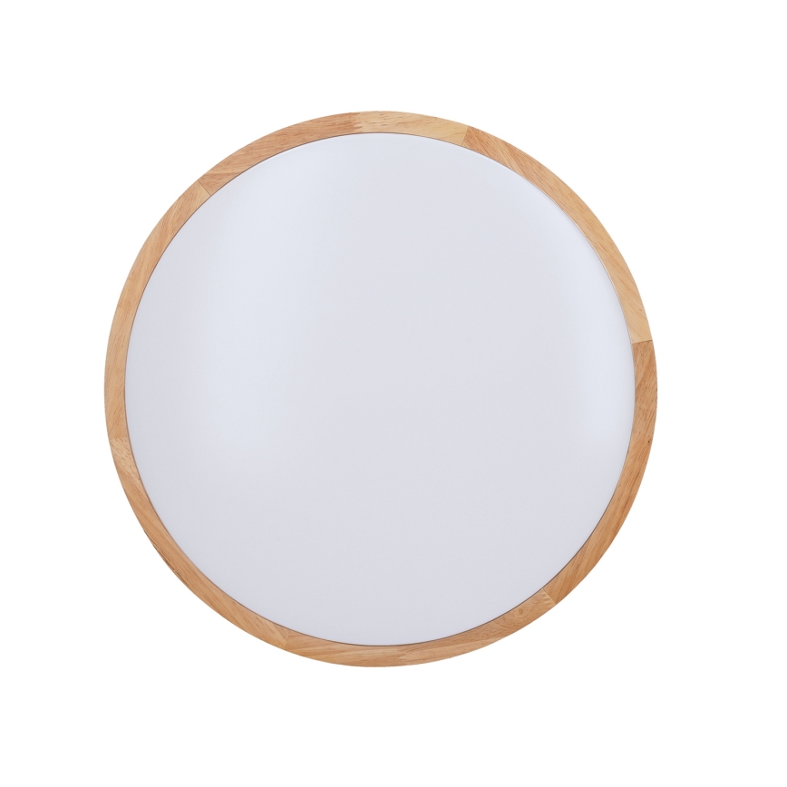 Світлодіодний стельовий світильник з регулюванням яскравості SOLID OAK LED/48W/230V 3000-6500K дуб діаметр 39 см + пульт дистанційного керування