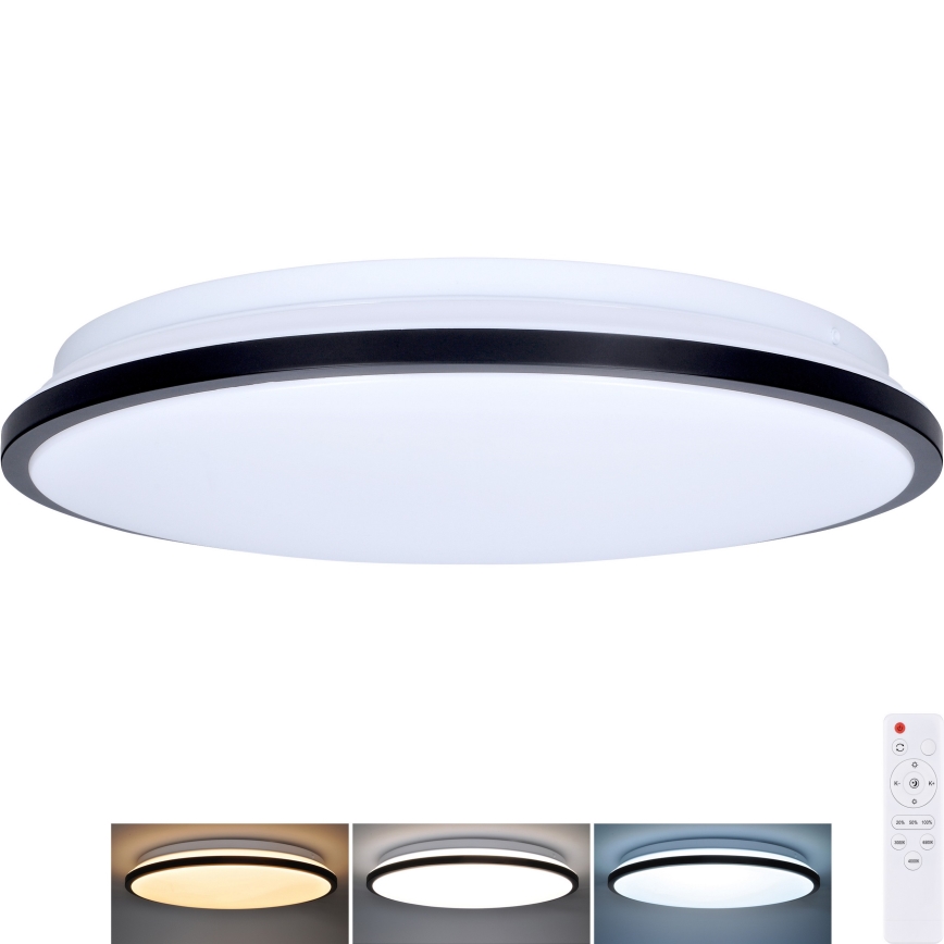 Светодиодный потолочный светильник с регулированием яркости JAMIL LED/48W/230V 3000-6500K черный + дистанционное управление