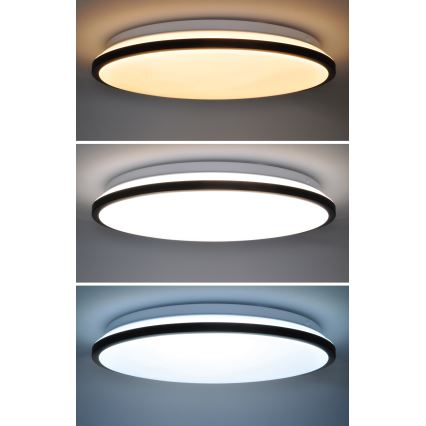 Светодиодный потолочный светильник с регулированием яркости JAMIL LED/48W/230V 3000-6500K черный + дистанционное управление
