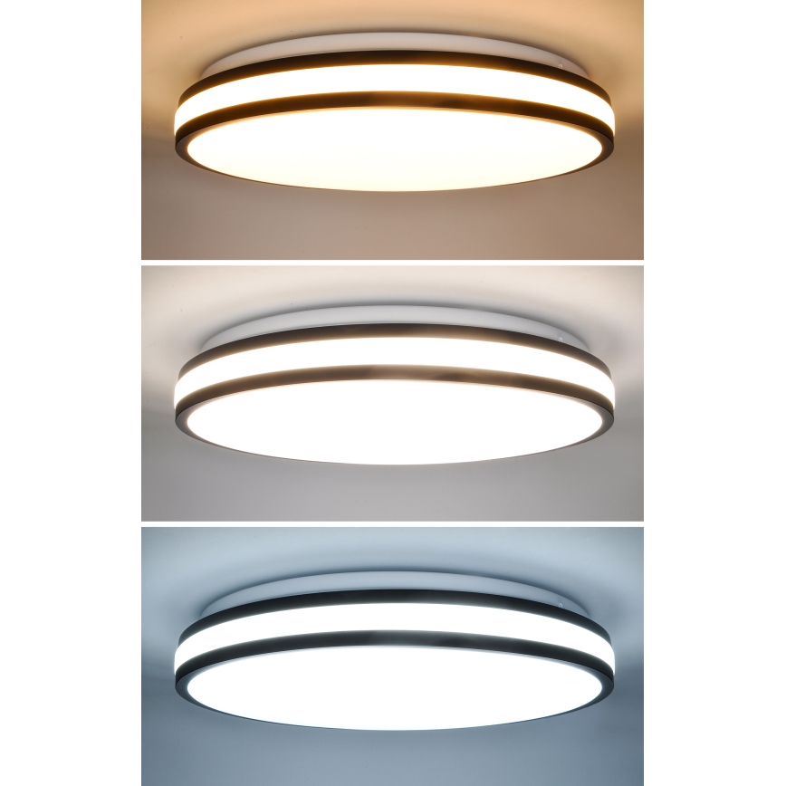 Светодиодный потолочный светильник с регулированием яркости LASKOS LED/48W/230V 3000-6500K черный + дистанционное управление