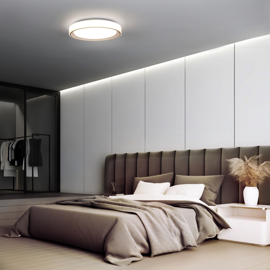 Светодиодный потолочный RGB-светильник с регулированием яркости FLOCO LED/30W/230V 3000-6500K + RGB/6W диаметр 40 см + дистанционное управление