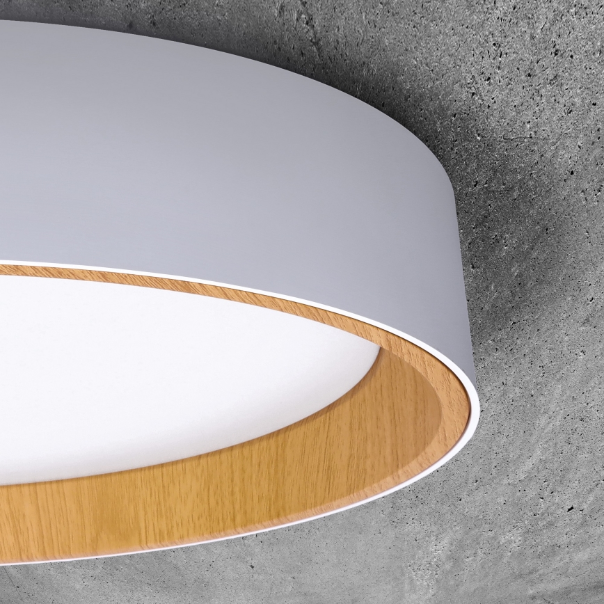 Світлодіодний регульований стельовий світильник LARIOS LED/48W/230V 3000-6500K діам.39 см білий + дистанційне керування