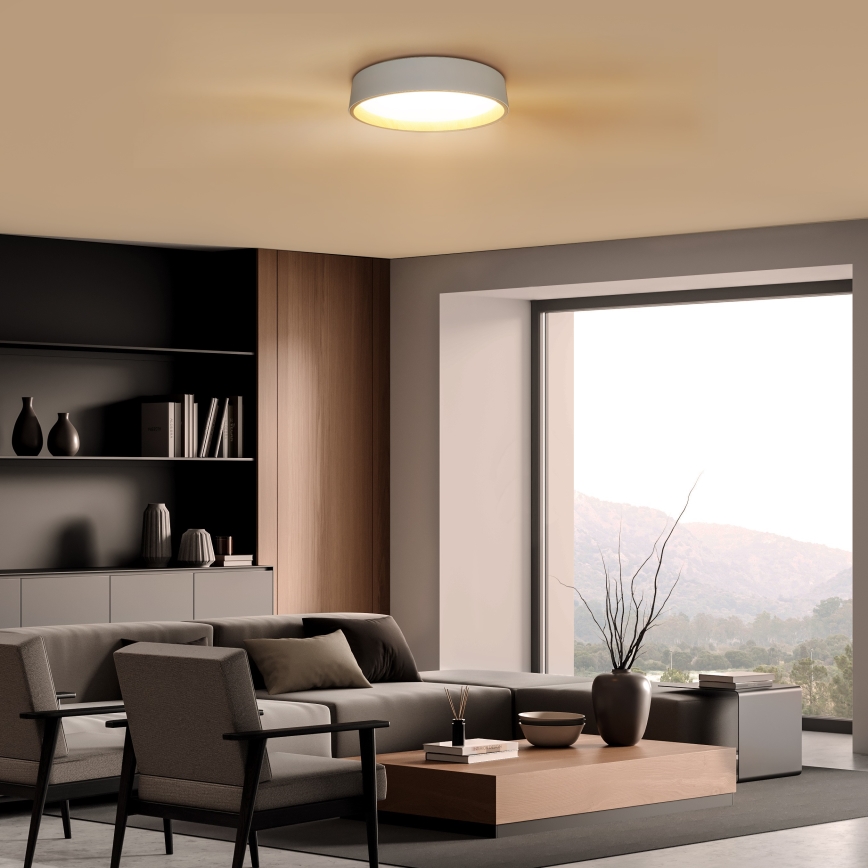 Светодиодный потолочный светильник с регулированием яркости LARIOS LED/48W/230V 3000-6500K диаметр 39 см белый + дистанционное управление