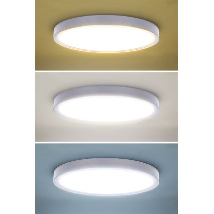 Світлодіодний стельовий світильник з регулюванням яскравості ESTELA LED/36W/230V діаметр 30 см білий + пульт дистанційного керування