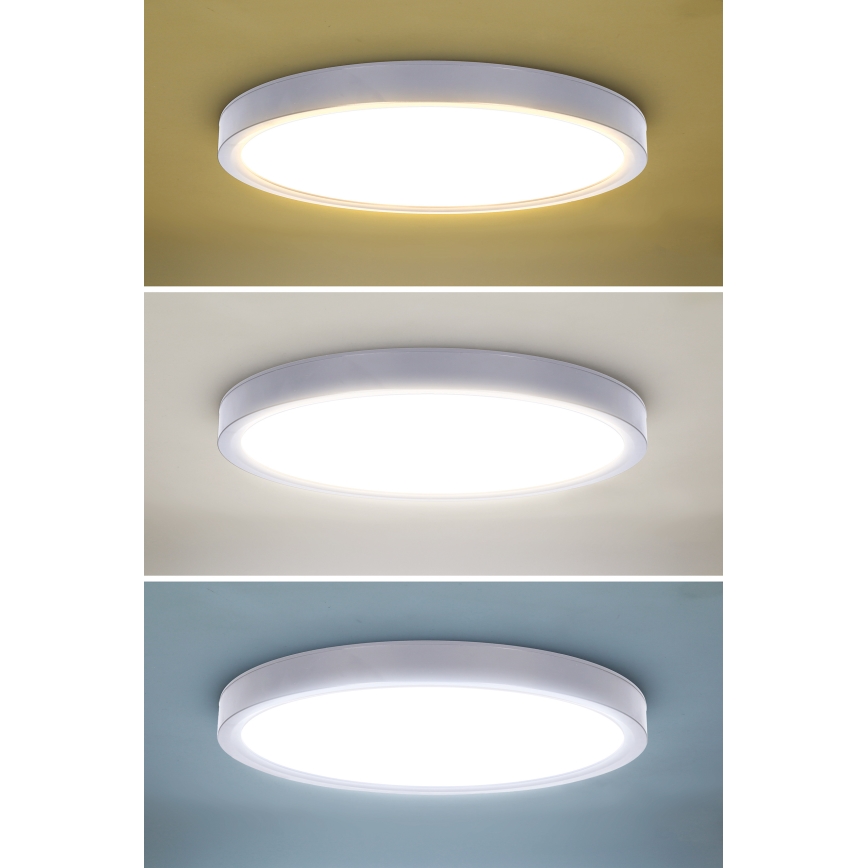 Світлодіодний стельовий світильник з регулюванням яскравості ESTELA LED/36W/230V діаметр 30 см білий + пульт дистанційного керування