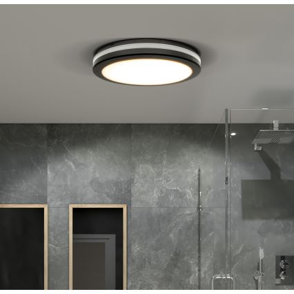 LED вуличний стельовий світильник з регулюванням яскравості LED/36W/40W/44W/230V 3000/4000/6500K IP65 чорний