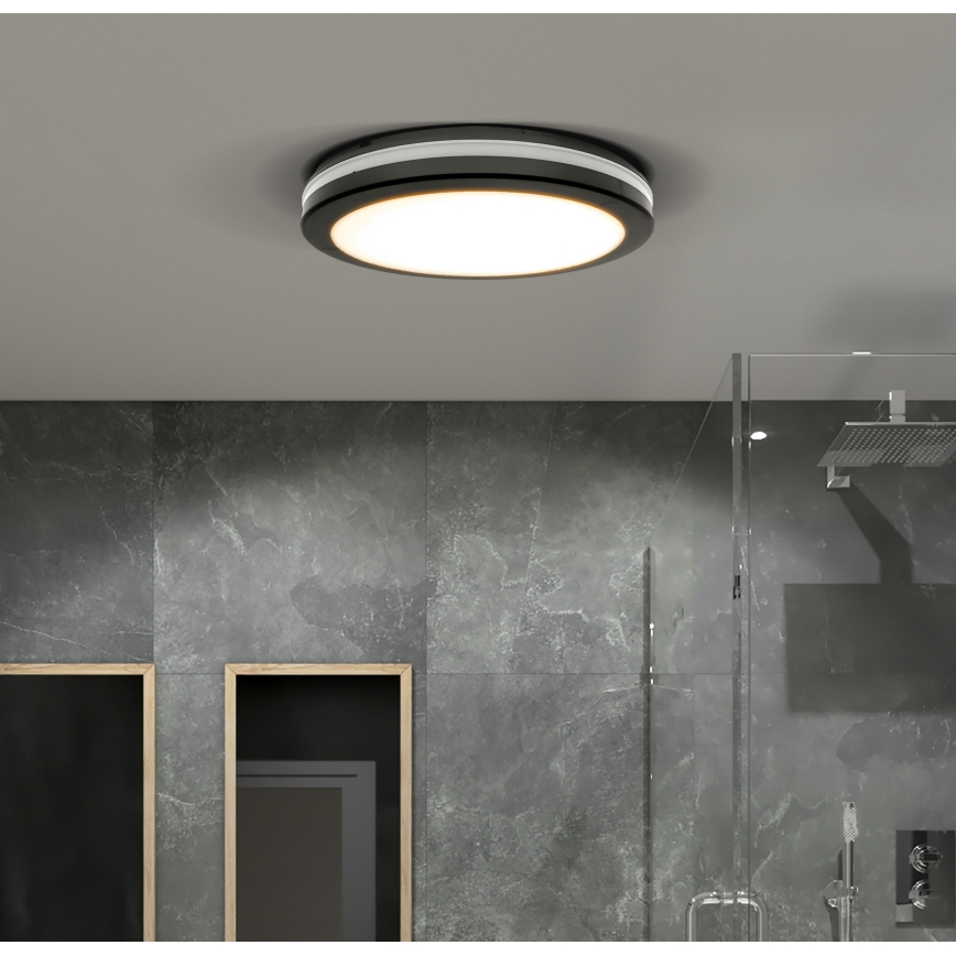 LED вуличний стельовий світильник з регулюванням яскравості LED/36W/40W/44W/230V 3000/4000/6500K IP65 чорний