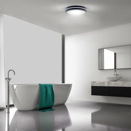 LED вуличний стельовий світильник з регулюванням яскравості LED/36W/40W/44W/230V 3000/4000/6500K IP65 чорний