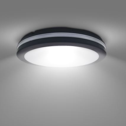 LED вуличний стельовий світильник з регулюванням яскравості LED/36W/40W/44W/230V 3000/4000/6500K IP65 чорний