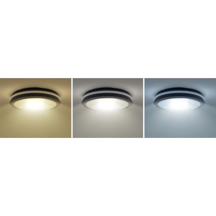 LED вуличний стельовий світильник з регулюванням яскравості LED/36W/40W/44W/230V 3000/4000/6500K IP65 чорний