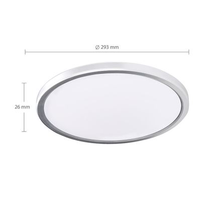 Светодиодный потолочный светильник для ванной комнаты ACATE LED/24 Вт/230 В 3000/4000/6000 К, диаметр 29,3 см, IP54