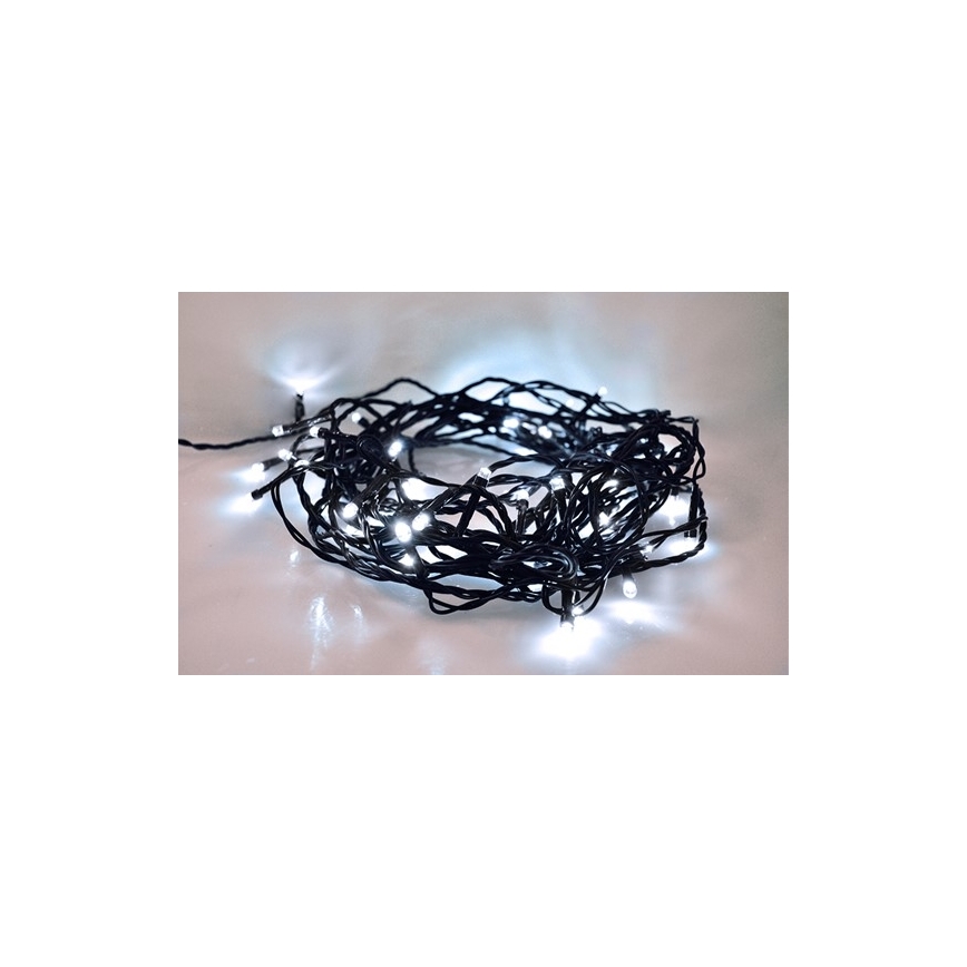 Светодиодная уличная рождественская гирлянда 100xLED/8 функций IP44 13 м холодный белый