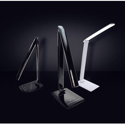 Світлодіодна настільна лампа з регулюванням яскравості та USB розʼємом LED/12W/230V чорний