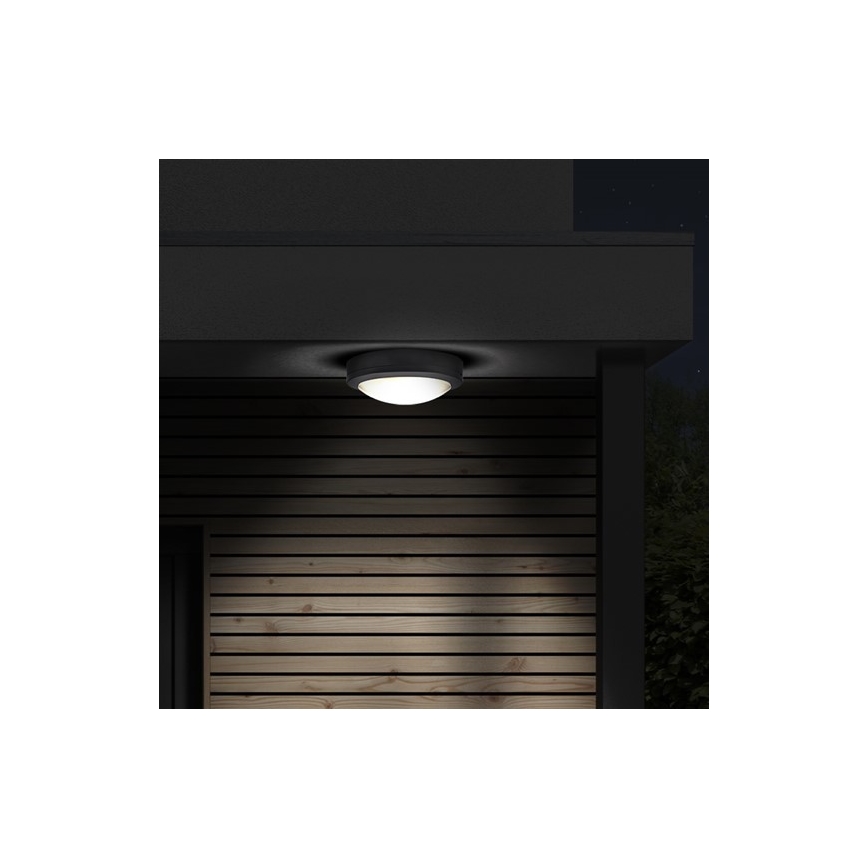 Светодиодный уличный потолочный светильник LED/13W/230V IP54 антрацит