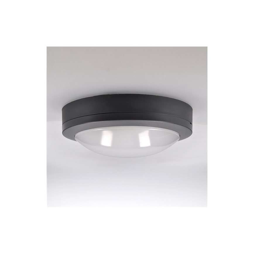 Светодиодный уличный потолочный светильник LED/13W/230V IP54 антрацит