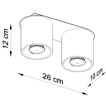 Точечный светильник ORBIS 2 2xGU10/40W/230V черный