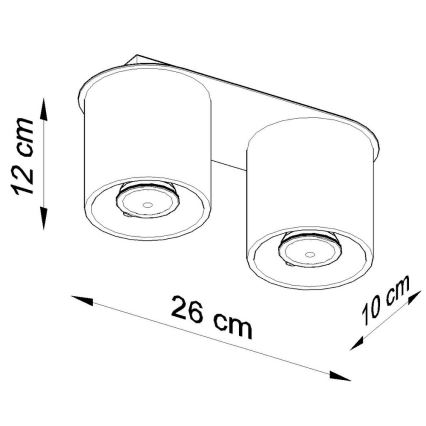 Точечный светильник ORBIS 2 2xGU10/40W/230V серый