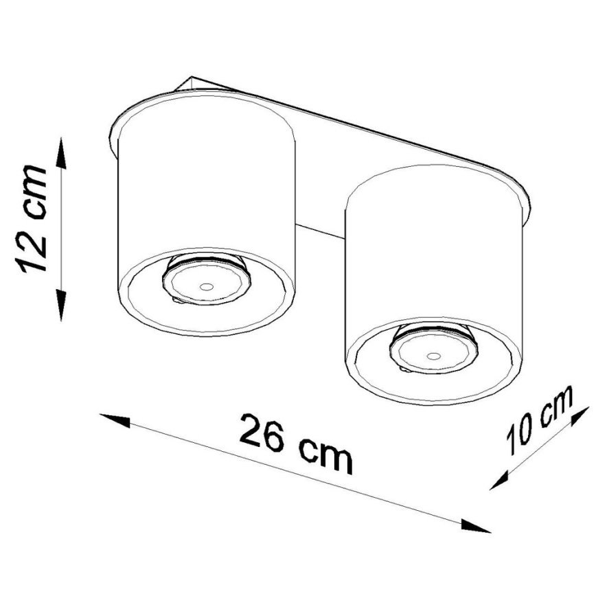 Точечный светильник ORBIS 2 2xGU10/40W/230V серый