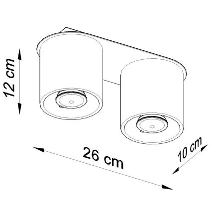 Точечный светильник ORBIS 2 2xGU10/40W/230V белый