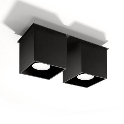 Точечный светильник QUAD 2 2xGU10/40W/230V черный