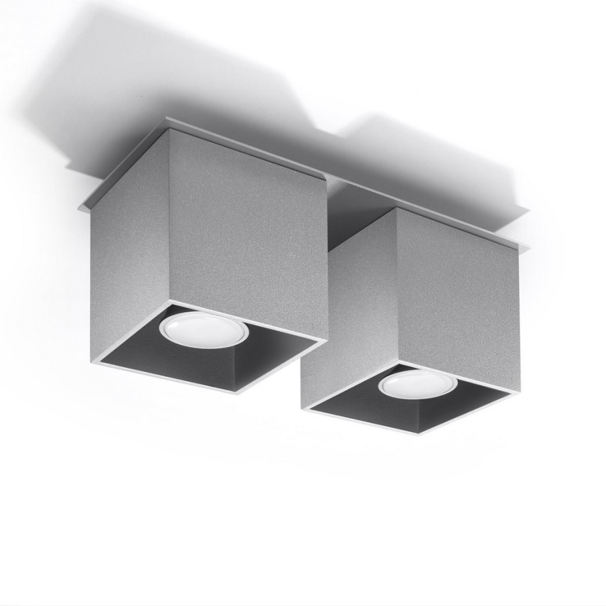 Точечный светильник QUAD 2 2xGU10/40W/230V серый