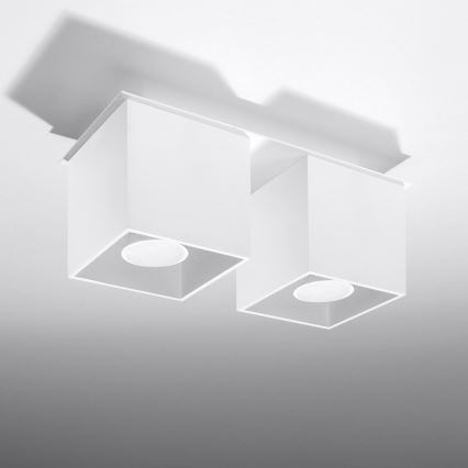 Точечный светильник QUAD 2 2xGU10/40W/230V белый