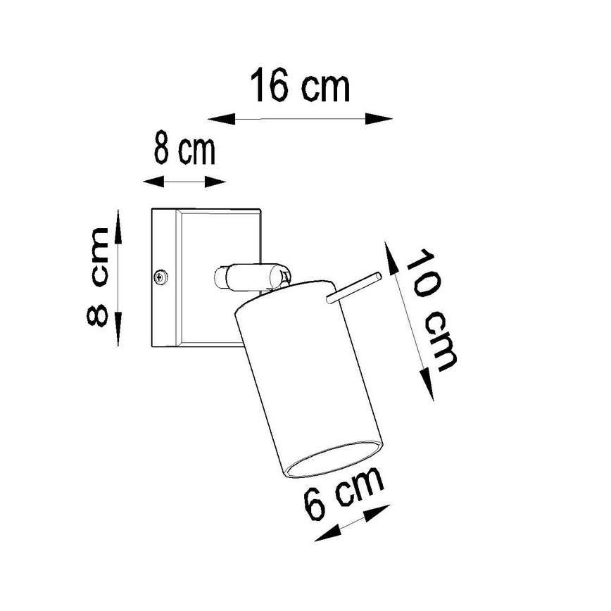 Настенный точечный светильник RING 1xGU10/10W/230V белый