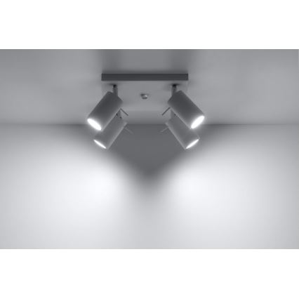 Точковий світильник RING 4 4xGU10/10W/230V білий