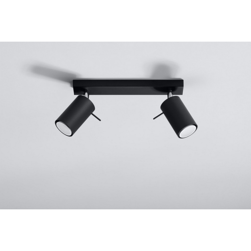 Точковий світильник RING 2 2xGU10/10W/230V чорний