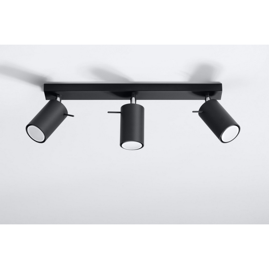 Точковий світильник RING 3 3xGU10/10W/230V чорний