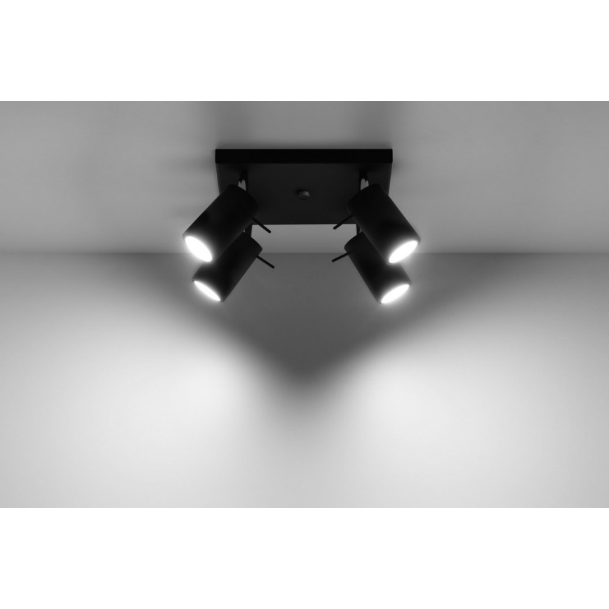Точечный светильник RING 4 4xGU10/10W/230V черный