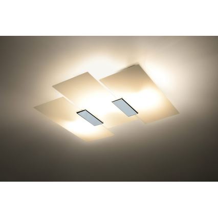 Стельовий світильник FABIANO 3xE27/60W/230V білий/глянцевий хром