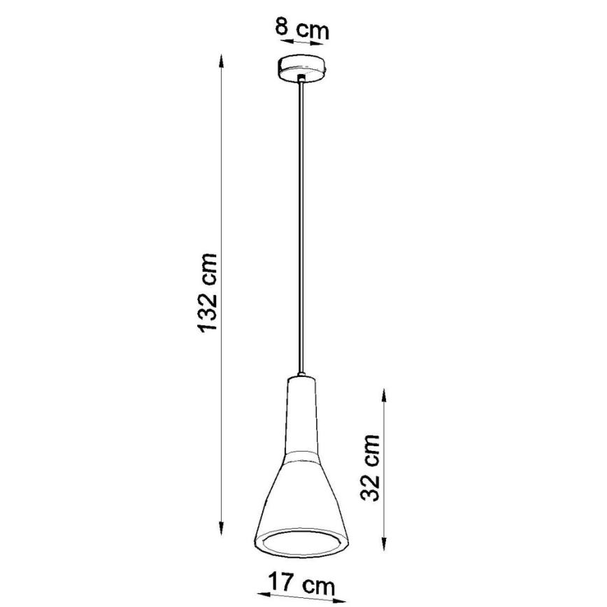 Подвесная люстра EMPOLI 1xE27/15W/230V бетон