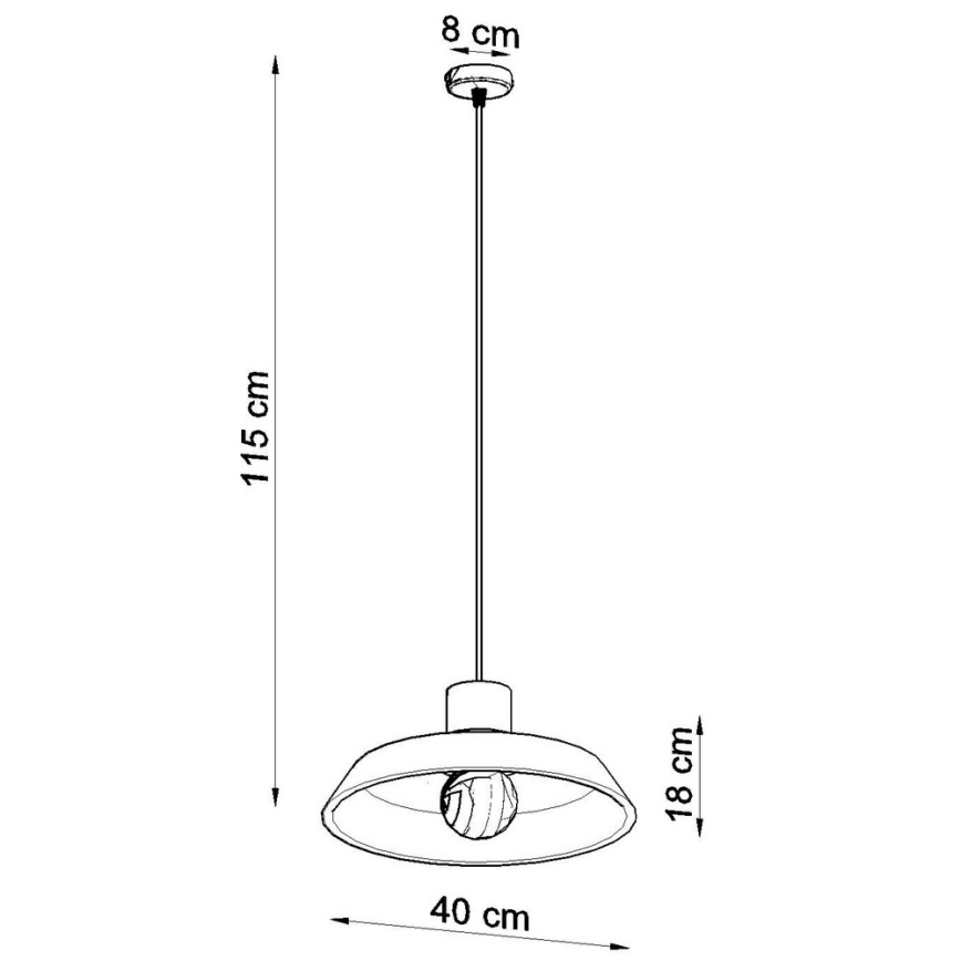 Подвесная люстра AFRA 1xE27/60W/230V серый/бук